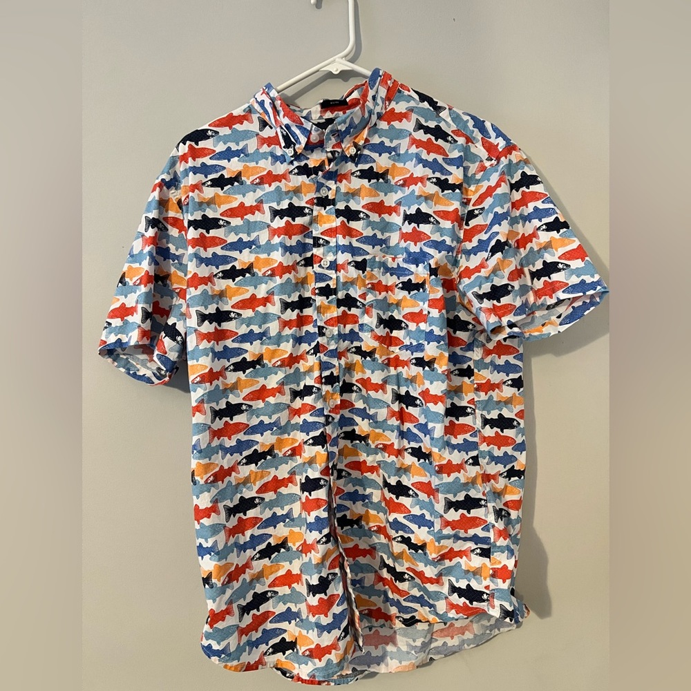 J. Crew Short Sleeve Patterned Shirt - XL